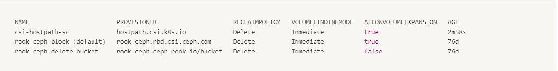 embd_bl Verify the StorageClasses Are CSI-Enabled - commands - k8s (1)