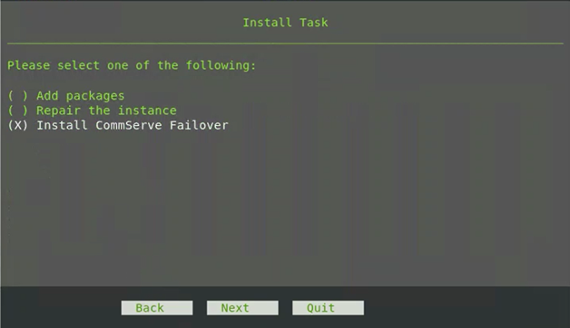 Installing the CommServe Failover Package on an Existing Linux CommServe (5)