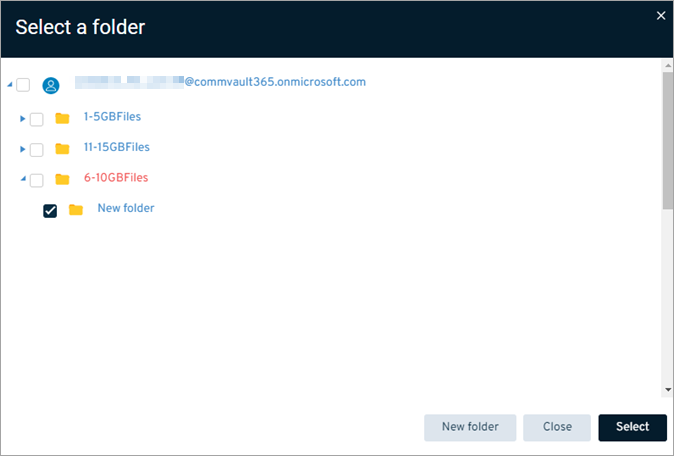 OneDrive for Business Self-Service Restore Out of Place Select Folder