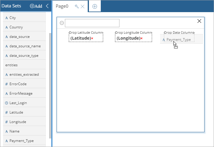 map drop data columns SP17